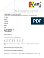 Volunteer Application Form 2012