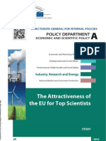 Attractiveness of the EU for Top Scientists