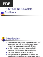 P, NP and NP-Complete Problems