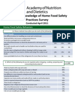 Home Food Safety Behaviors 2011