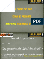 Welcome To The Online Prelims Business Quiz 12: Inspirus
