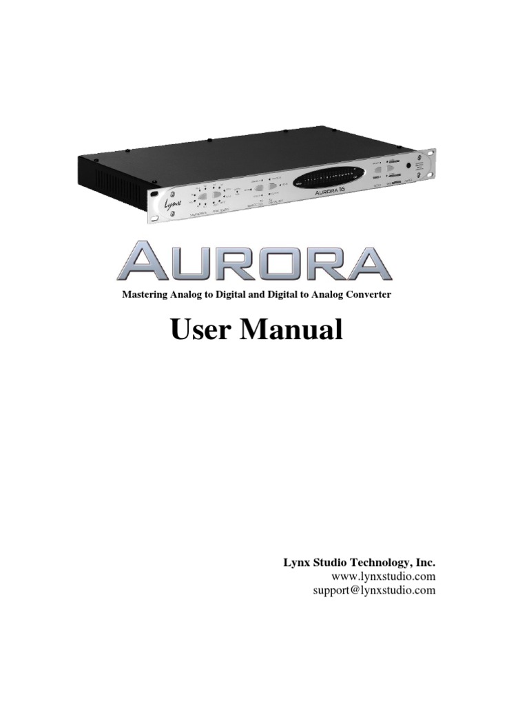 Lynx Aurora User Manual | PDF