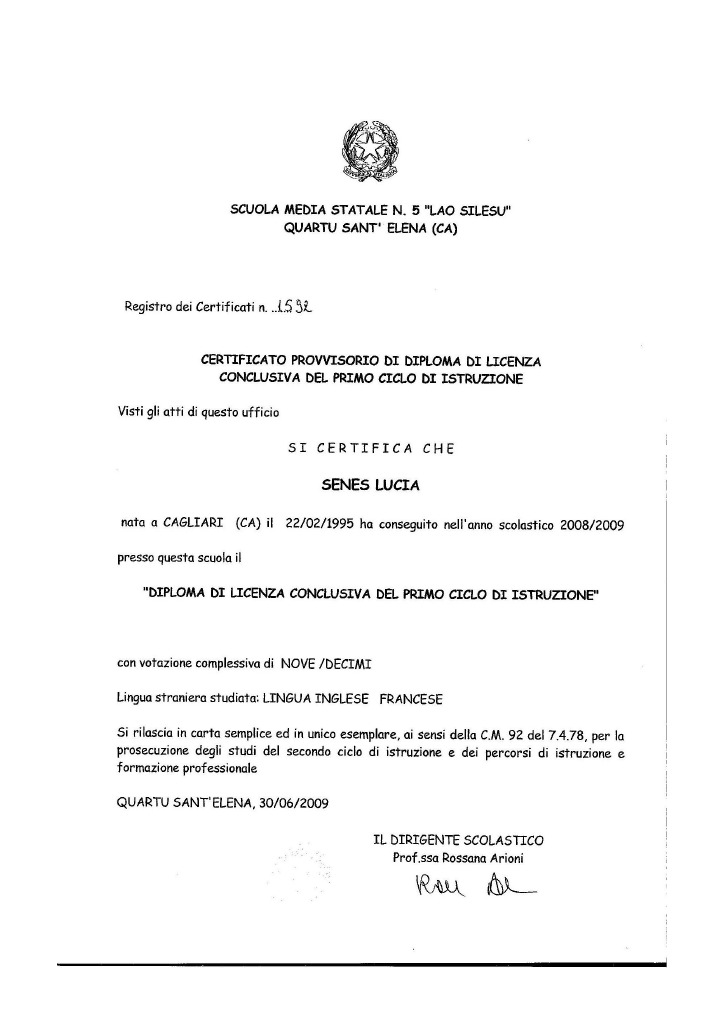 Diploma Di Licenza Media