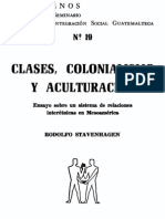 Stavenhagen, Rodolfo (1968) Clases, Colonialismo y Aculturación