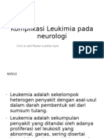 Komplikasi Leukimia Pada Neurologi