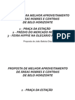 Proposta para Melhoramento de Àreas Nobres e Centrais de Belo Horizonte