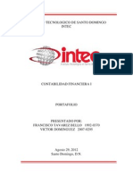 Contabilidad Financiera I - INTEC - Portafolio Entrega I