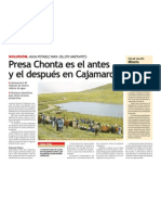 Presa Chonta Es El Antes y El Después en Cajamarca: Agua Potable para 326,270 Habitantes