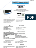 Monitor de sinais vitais EMAI MX-600 com ECG, SpO2, PNI e mais