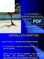 Actividades y Aprovechamientos en El Medio Marino