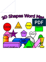 2d 3d Shapes Word Mats