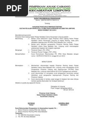 Featured image of post Contoh Surat Rekomendasi Mwc Nu Langsung saja berikut ulasannya pengertian surat rekomendasi seperti namanya surat rekomendasi adalah