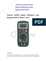 Mastech MS8221 Digital Multimeter Review