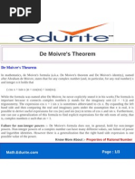 De Moivre's Theorem