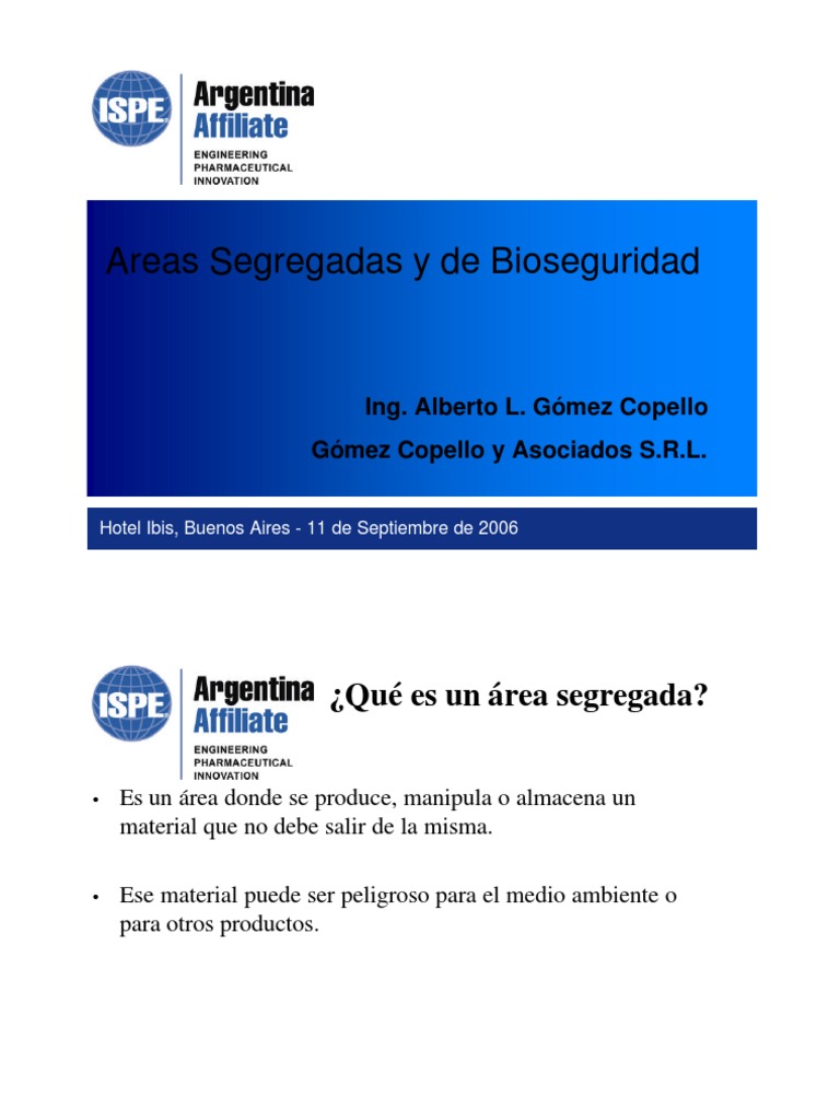 Áreas Segregadas y Bioseguridad | PDF | Contaminación | Naturaleza