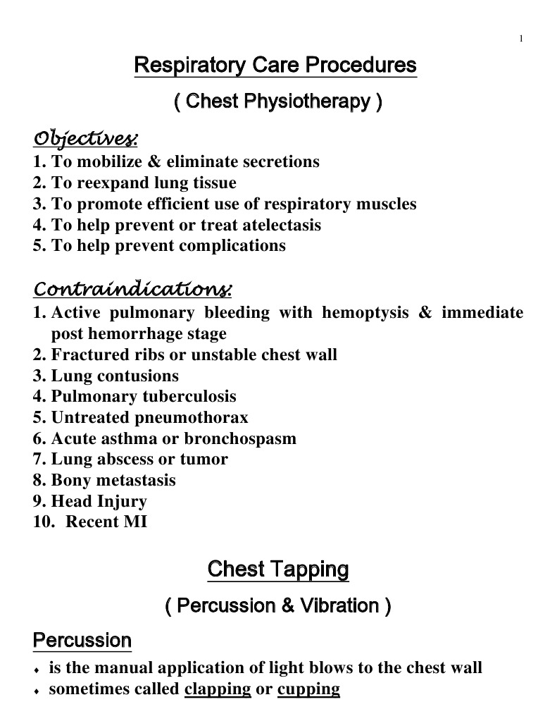 Respiratory Care Procedures Thorax Medical Specialties