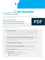 BigFuture Finanical Aid Checklist