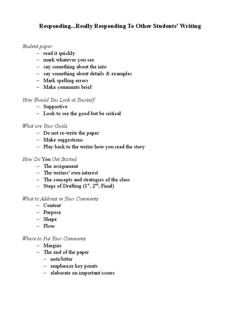 Really Responding Notes | PDF