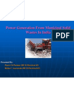 Power Generation From Municipal Solid Wastes in India 1