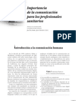 2. Importancia de la comunicación para los profesionales sanitarios.