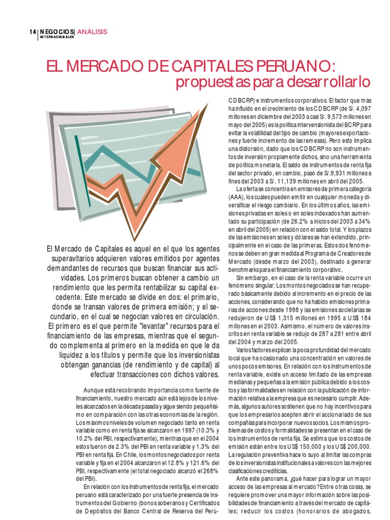 El Mercado de Capitales Peruanos | PDF