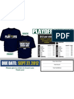 Playoff Shirt Order Form