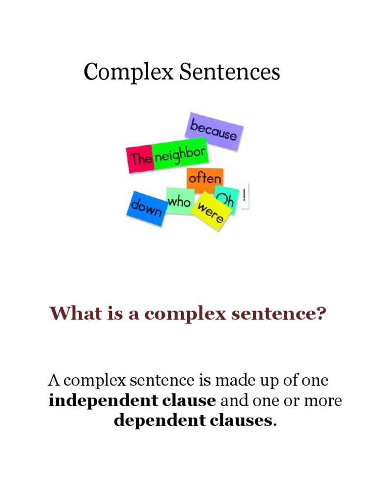 Complex Sentences | PDF