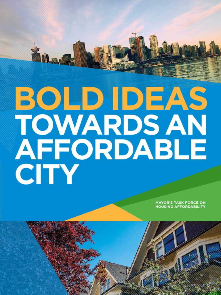 Final Report Mayor's Task Force On Housing Affordability PDF Affordable Housing Public