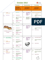 October 2012 Calendar