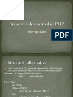 Structuri de Control in PHP