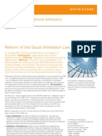 Alert Reform Saudi Arbitration Law