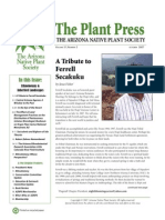 Fall 2007 The Plant Press Arizona Natiave Plant Soceity