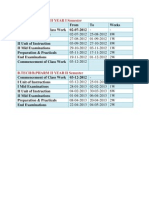Time Table of st and 2nd semister