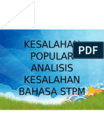 Kesalahan Popular Analisis Kesalahan Bahasa STPM