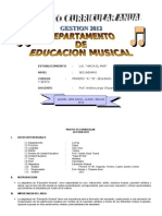 Proyecto Curricular Educacion Musical