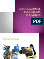 Clasificacion de Los Sistemas Operativos