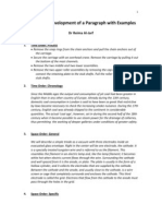 Reading - Patterns of Paragraph Development