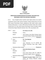 Download Putusan MK No 73 PUU 2011 Ttg Pengujian UU No 12 Tahun 2008 Tentang Pemerintahan Daerah by Barita Tambunan SN107127648 doc pdf