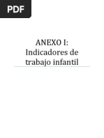 ANEXO I Indicadores Sobre Trabajo Infantil