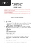 UPS Technical Specifications Document | PDF | Power Inverter | Battery ...
