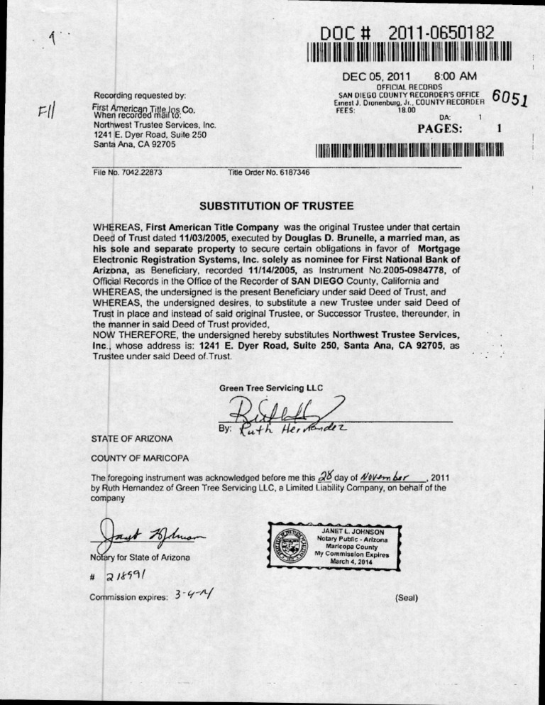 Substitution of Trustee PDF