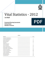 Vital Statistics : 1st Half 2012 - Northern Province