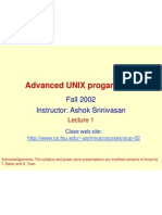 Advanced UNIX Progamming: Fall 2002 Instructor: Ashok Srinivasan