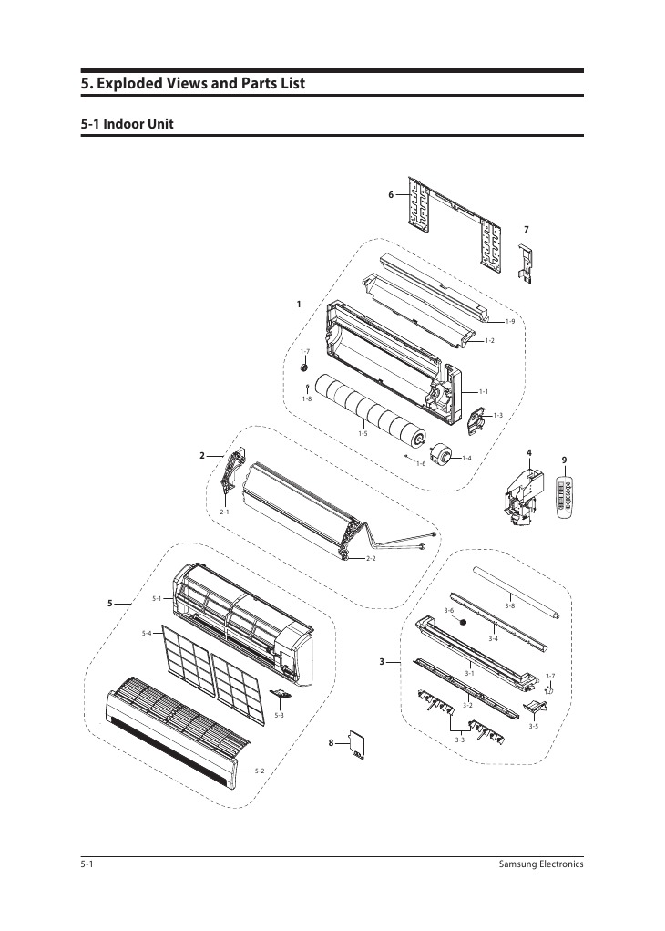 Air Conditioner Exploded View Parts List | PDF