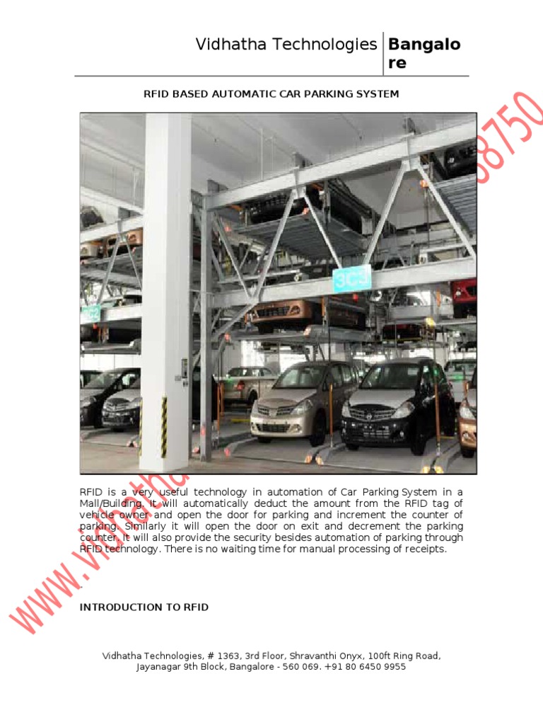 RFID Automatic Car Parking System | PDF | Radio Frequency ...