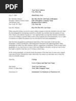 Business Letter Format Sample