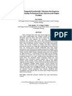 Analisis Pengaruh Karakteristik Pekerjaan Dan Kepuasan Kerja Terhadap Performansi Kerja Operator Pada Bagian Produksi