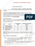 EDITAL DE SELEÇÃO Nº 001-2011