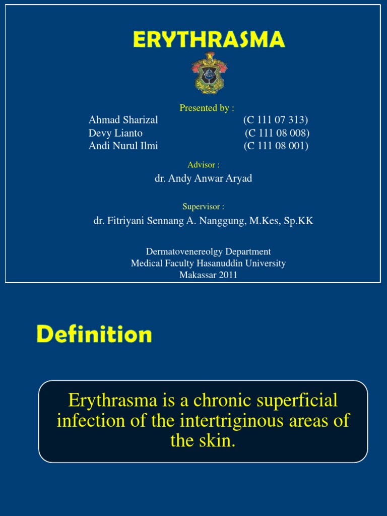ERYTHRASMA PPT - PPTX ED - PPTX M | PDF | Cutaneous Conditions