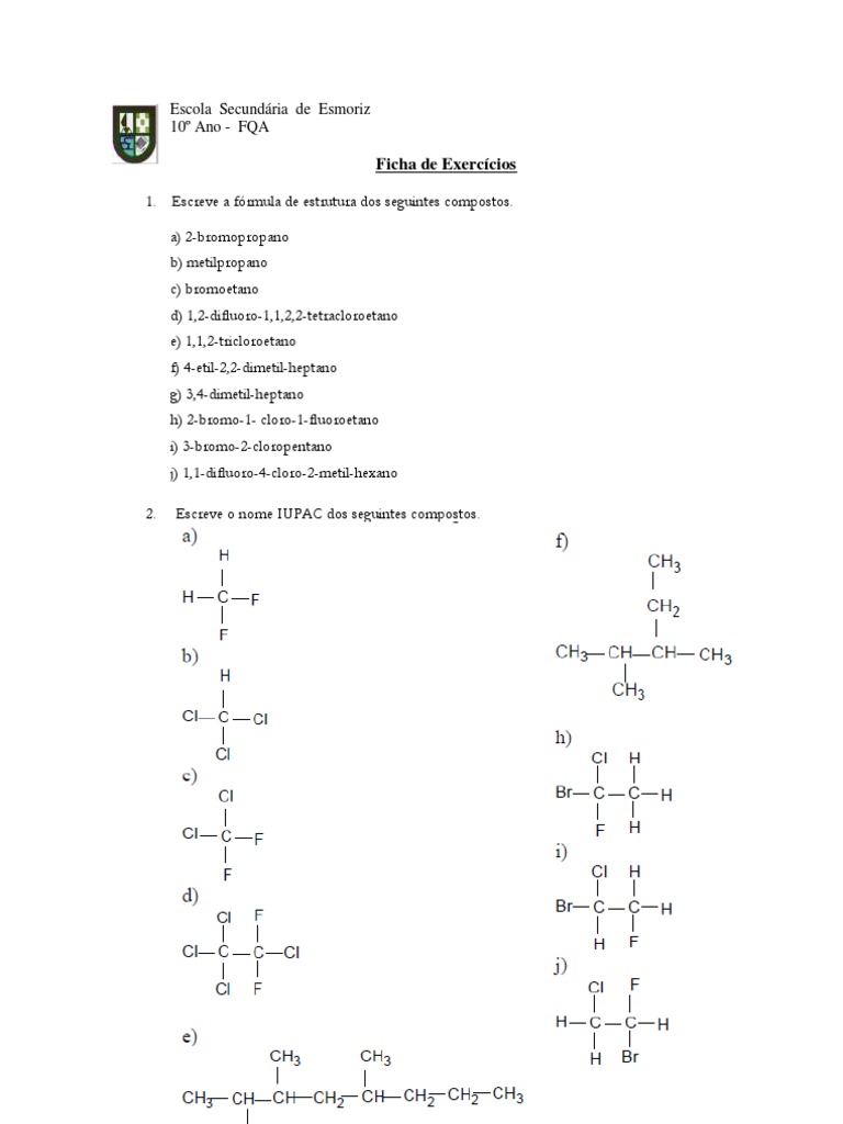 Escreva As Fórmulas Estruturais E Moleculares Dos Seguintes Alcanos